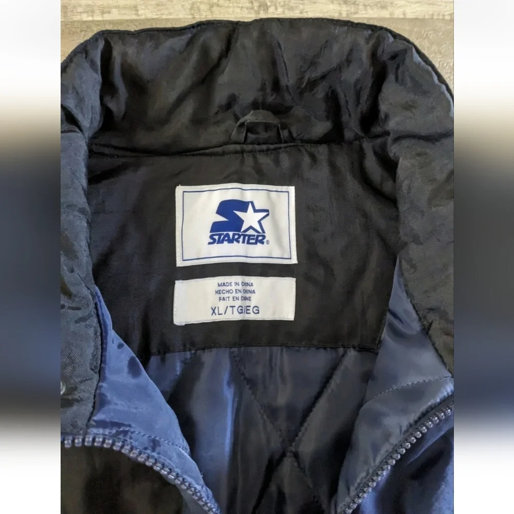 New England Patriots Starter NFL XL 1/2 Zip Puffer Pullover Jacket Excellent A+ - Picture 10 of 16